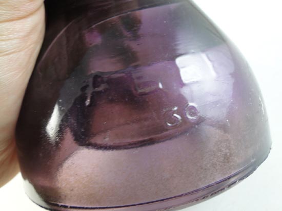 Antique Agee 30 Purple Amethyst Glass Telephone Insulator Vintage 