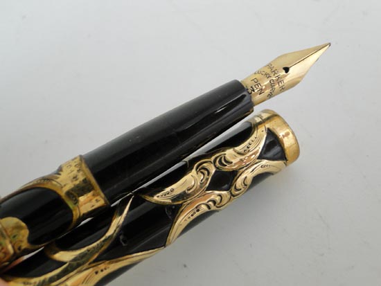 Antique Parker Lucky Curve Gold Plated Fountain Pen Vintage 1905 Old 