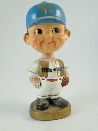 Vintage Sports Specialties LA CA Milwaukee Brewers Bobblehead Figurine 