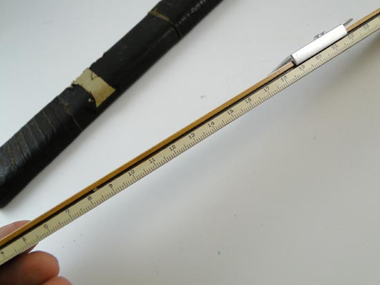 Antique 1899 A.W.Faber Calculating Rule Sliding Ruler Bone Curse 